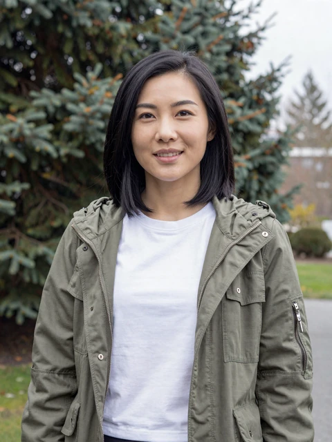Mia in Seattle park, real SendBerly dating site profile photo example