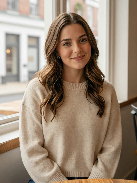 Camilla from Philadelphia smiling in cafe - verified SendBerly dating site member